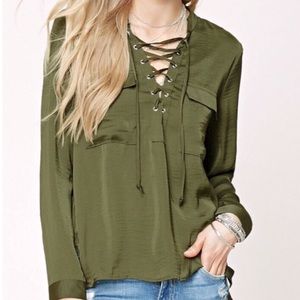 Forever 21 Olive green top